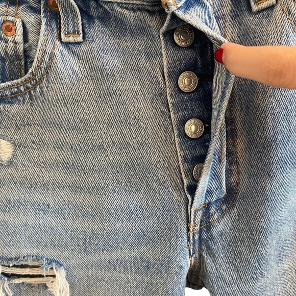 Levi’s 501 High Rise Skinny Jeans In Medium Blue Wash - Picture 7 of 15